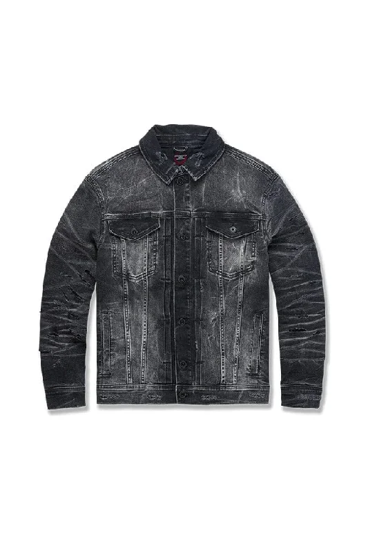 Big Men's Hamilton Denim Trucker Jacket (Industrial Black)