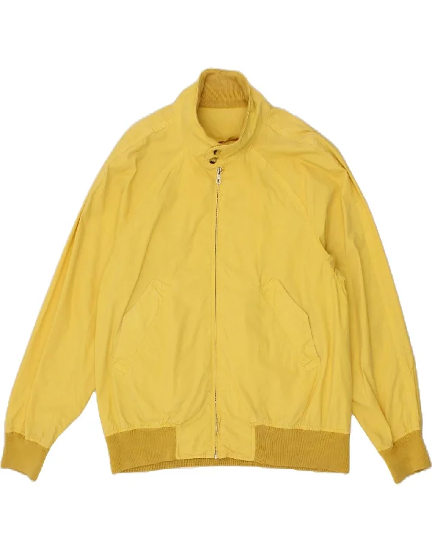 BELFE & BELFE Mens Bomber Jacket IT 50 Large Yellow Cotton