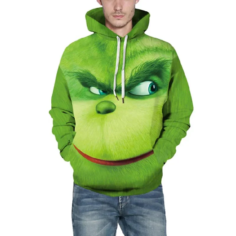 Men's Pullover Hoodie Sweatshirt Cartoon Print 3D