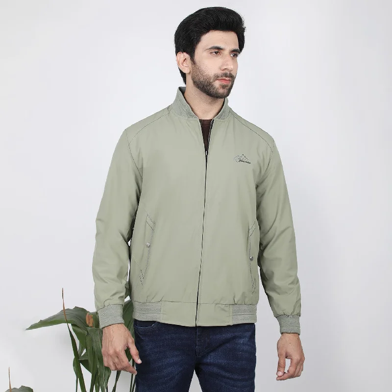 Men's Full Sleeves Jacket - Green