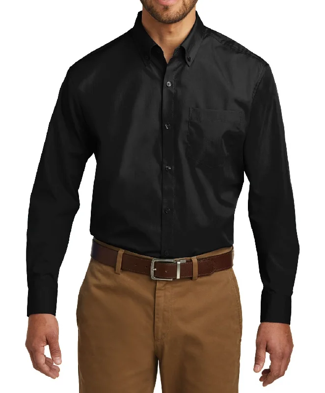 Men's Tall Long Sleeve Carefree Poplin Shirt