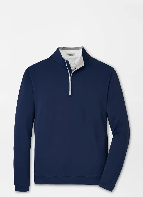 Perth Melange Performance Quarter Zip (Navy)