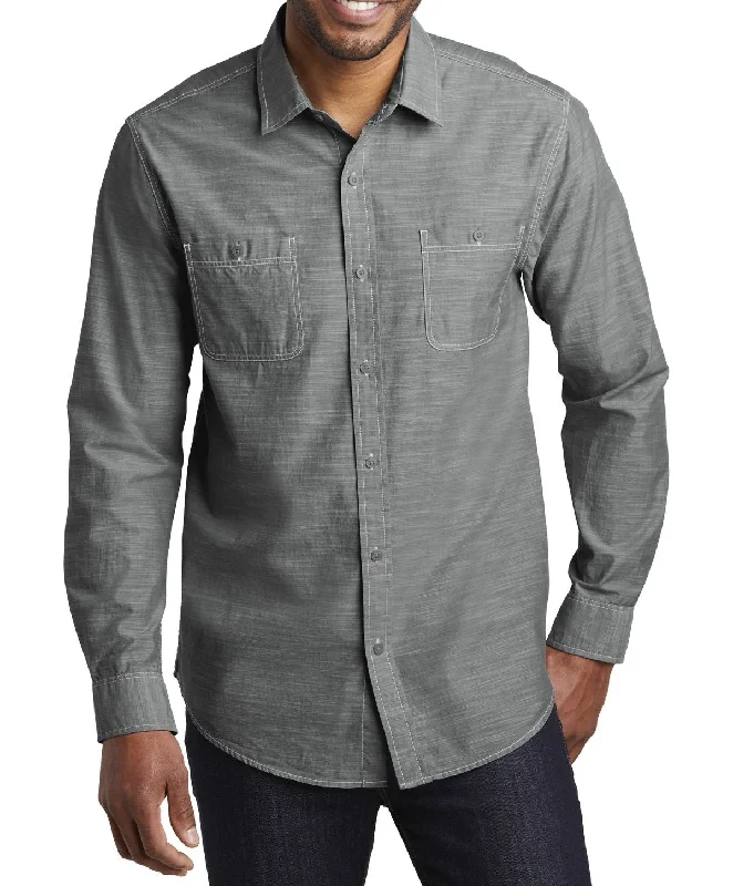 Men's Long Sleeve Slub Chambray Two-Pocket Shirt