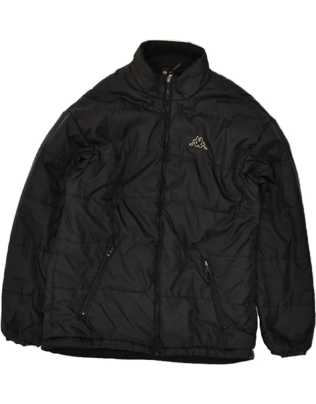 KAPPA Mens Padded Jacket UK 40 Large Black Polyamide