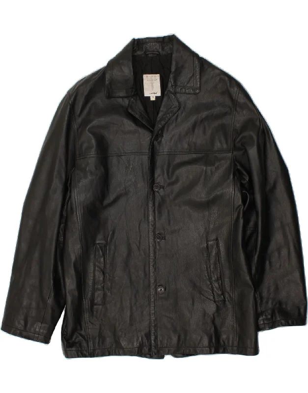 CONBIPEL Mens Leather Jacket IT 50 Large Black Leather