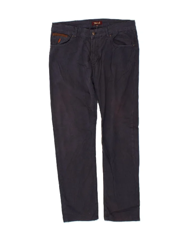 MARLBORO CLASSICS Mens Straight Casual Trousers W32 L30 Navy Blue