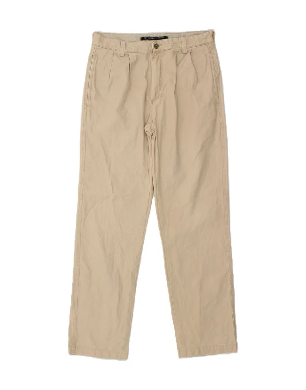 DOCKERS Mens Classic Fit Pegged Chino Trousers W32 L30 Beige