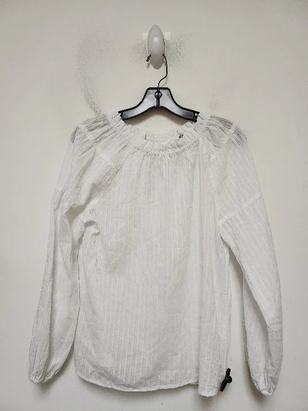 Top Long Sleeve By Chelsea And Violet In White, Size: M