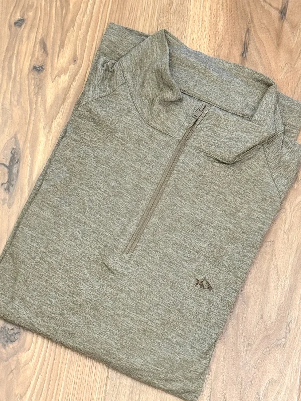 Palma Quarter Zip (Teak Heather)