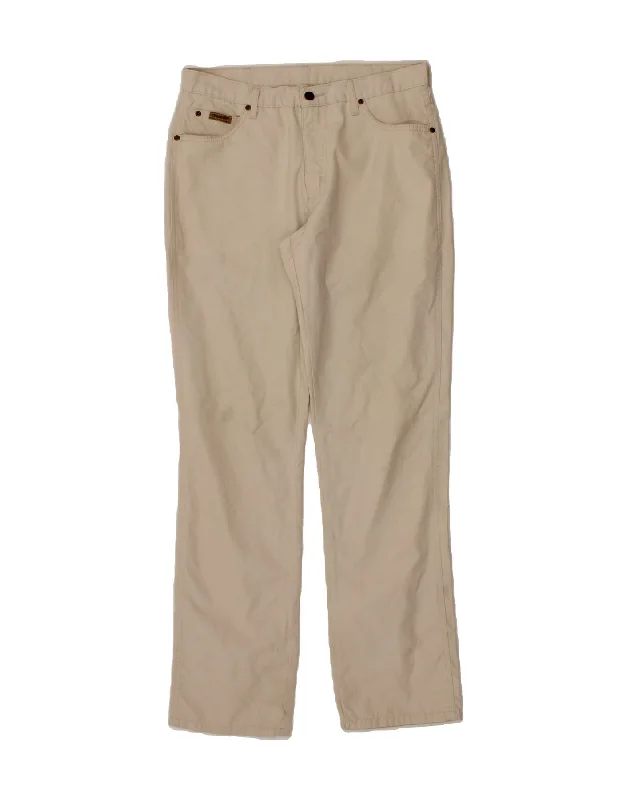 WRANGLER Mens Straight Casual Trousers W34 L34 Beige