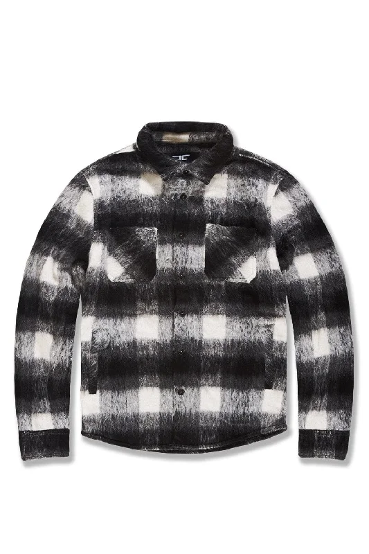 Big Men's Vandal Flannel Shacket (Black)