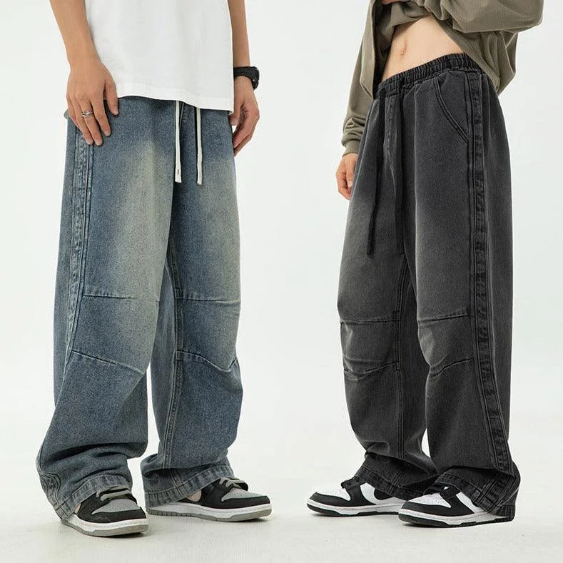 Man Pair Pleated Drawstring Trousers