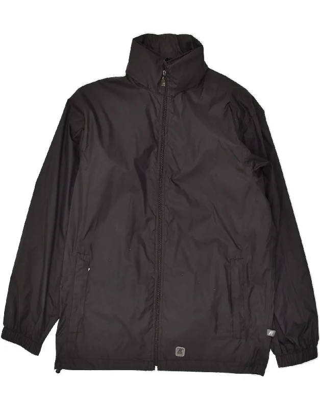 K-WAY Mens Hooded Rain Jacket UK 36 Small Black