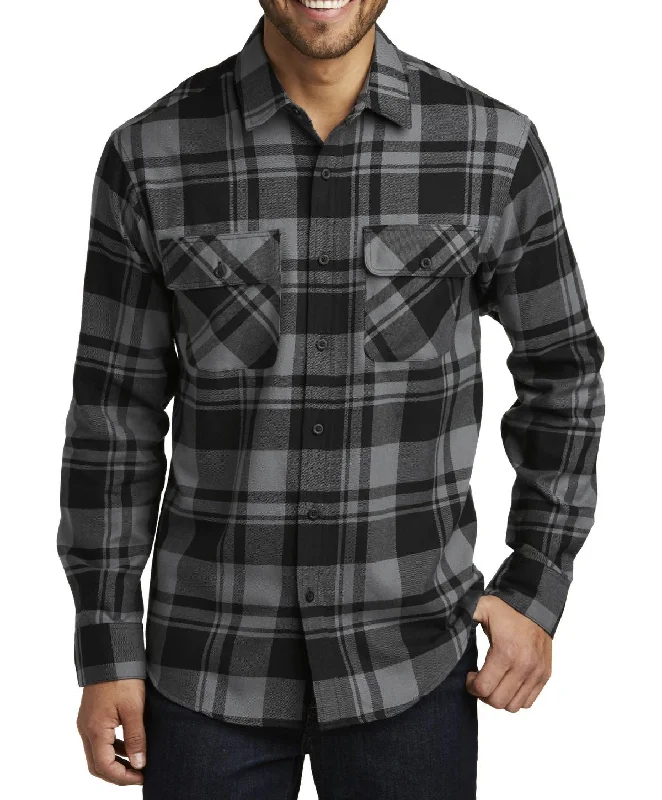 Men's Long Sleeve Plaid Flannel Casual Shirt