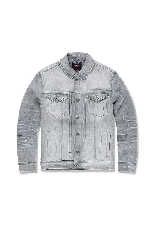 Big Men's Hamilton Denim Trucker Jacket (Cement Wash)