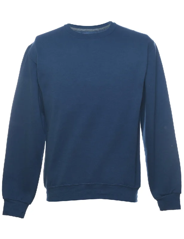 Navy Plain Sweatshirt - S