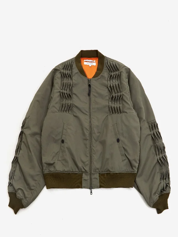 F/CE Folding Pleats Flight Jacket - Olive