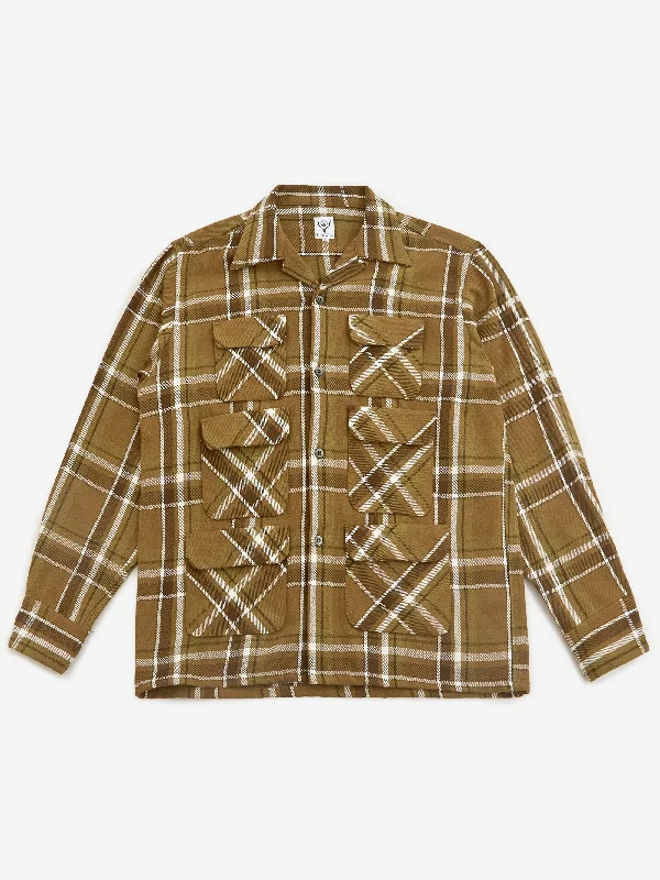 South2 West8 6 Pocket Classic Shirt- C-Olive