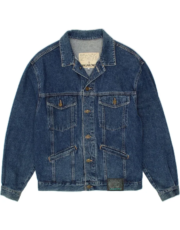 VAGABOND Mens Denim Jacket UK 40 Large Blue Cotton