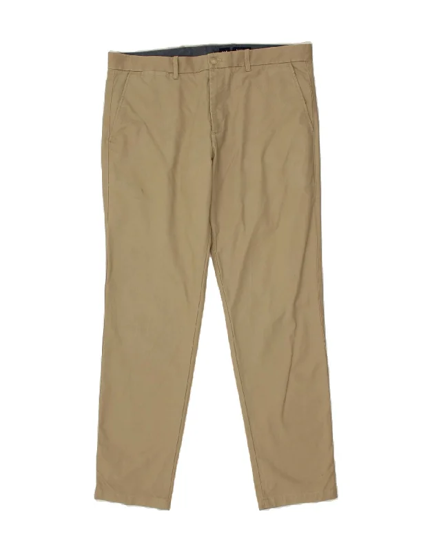 GAP Mens Skinny Chino Trousers W36 L32 Beige Cotton