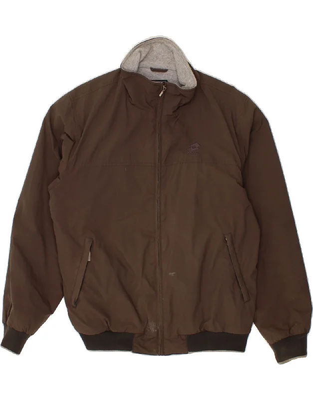 LOTTO Mens Bomber Jacket UK 42 XL Brown Nylon