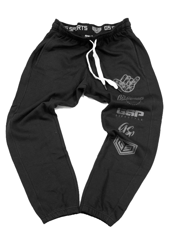 GSP 10YR Anniversary Light Ultra Fleece Sweat Pants  - Black