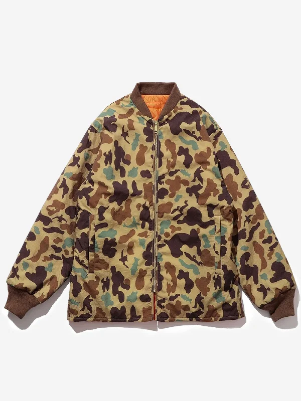 Beams Plus Rev Puff Blouson Animal Camo - Khaki