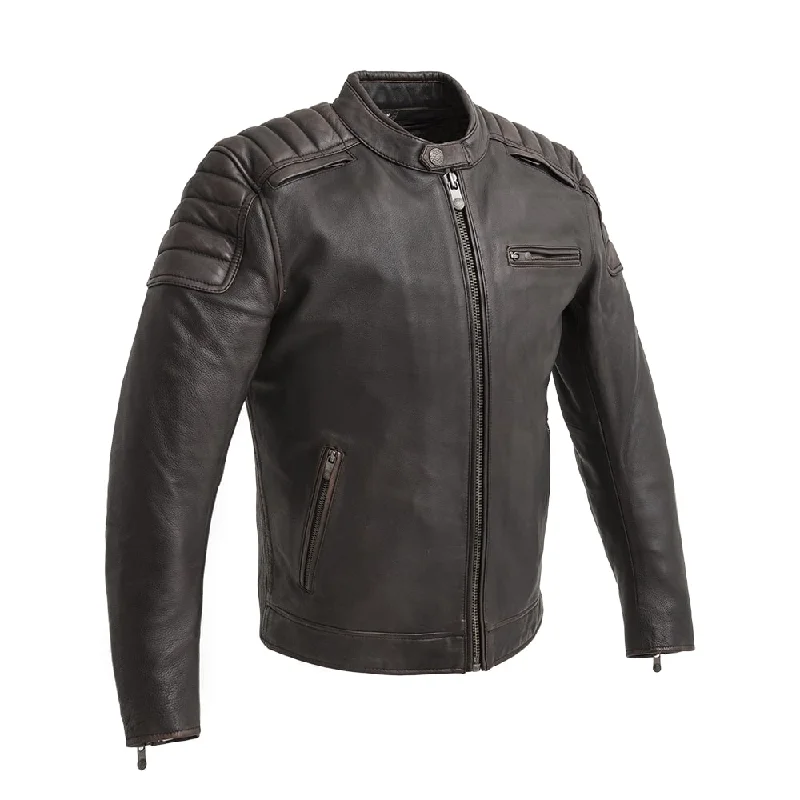 Crusader Men's Motorcycle Leather Jacket