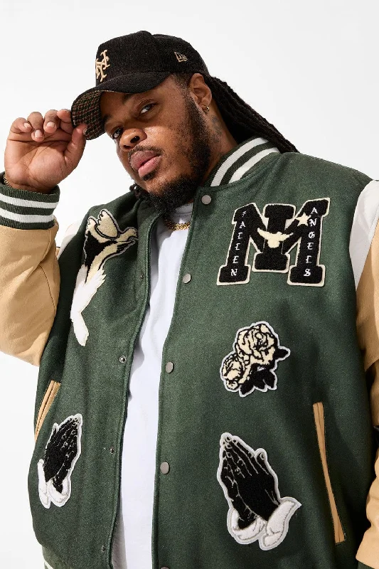 Big Men's Fallen Angels Varsity Jacket (Pine)