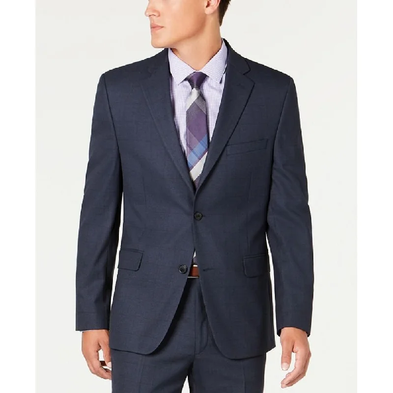 Alfani Men's Seperates Regular Slim Fit Stretch Suit Blue Size 44