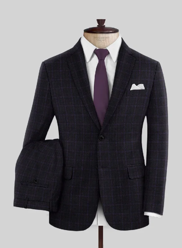 Italian Heliar Midnight Blue Wool Suit