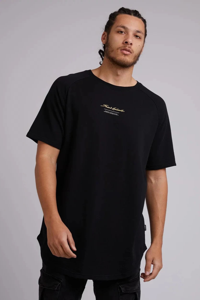 Escape Raglan Tee | Washed Black