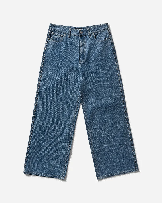 Men's Super Baggy Studded Pants Indigo