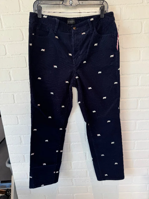 PANTS CORDUROY TALBOTS in NAVY, Size: 10P