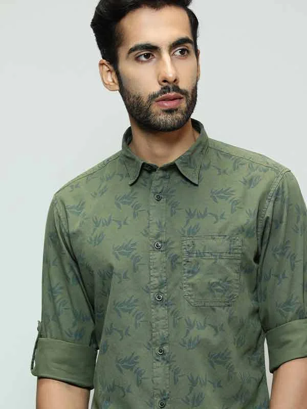 Men Printed Full Sleeve Cotton Shirt