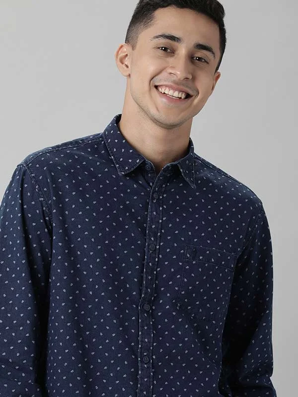 Men Printed Full Sleeve Cotton Shirt