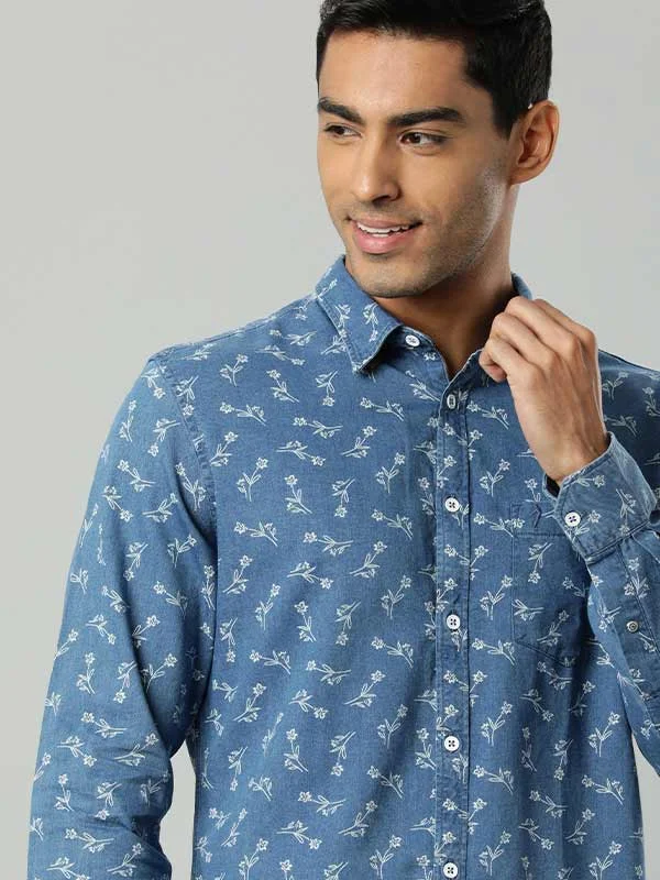 Men Printed Full Sleeve Cotton Shirt