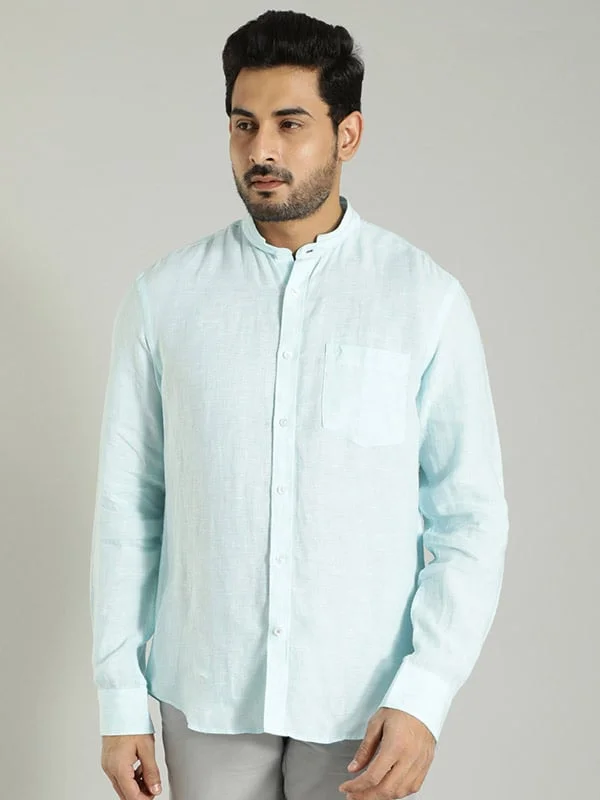 Men Solid Full Sleeve Linen Shirt