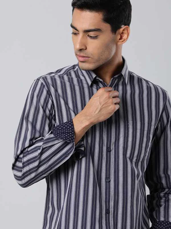 Men Striped Full Sleeve Cotton Shirt