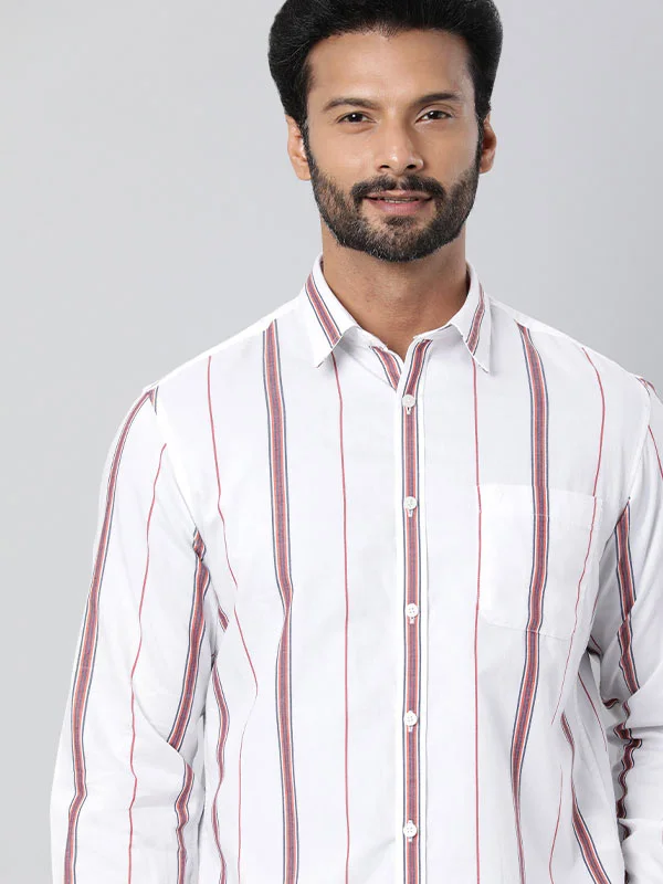 Men Striped Full Sleeve Cotton Shirt