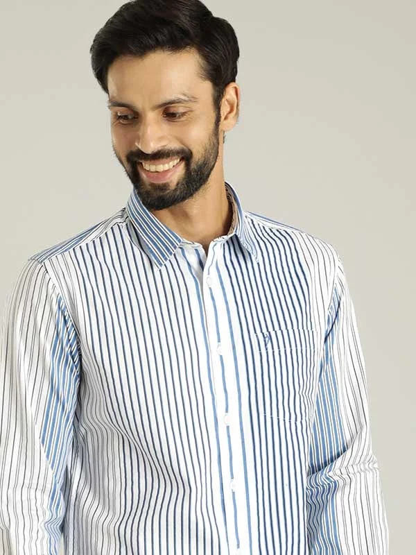 Men Striped Full Sleeve Cotton Shirt