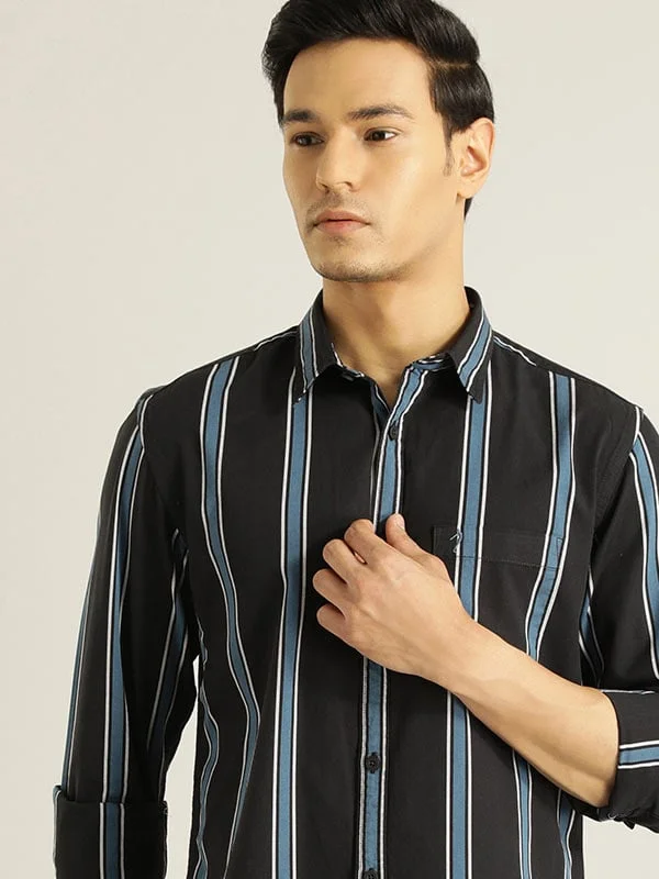 Men Striped Full Sleeve Cotton Shirt