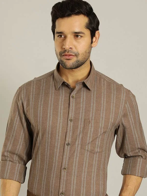 Men Striped Full Sleeve Cotton Shirt