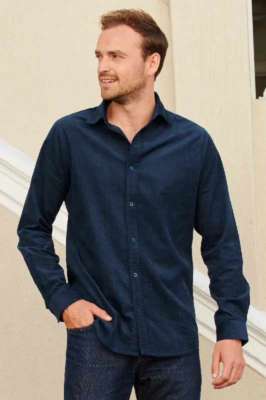 Men's Cord Shirt | Navy