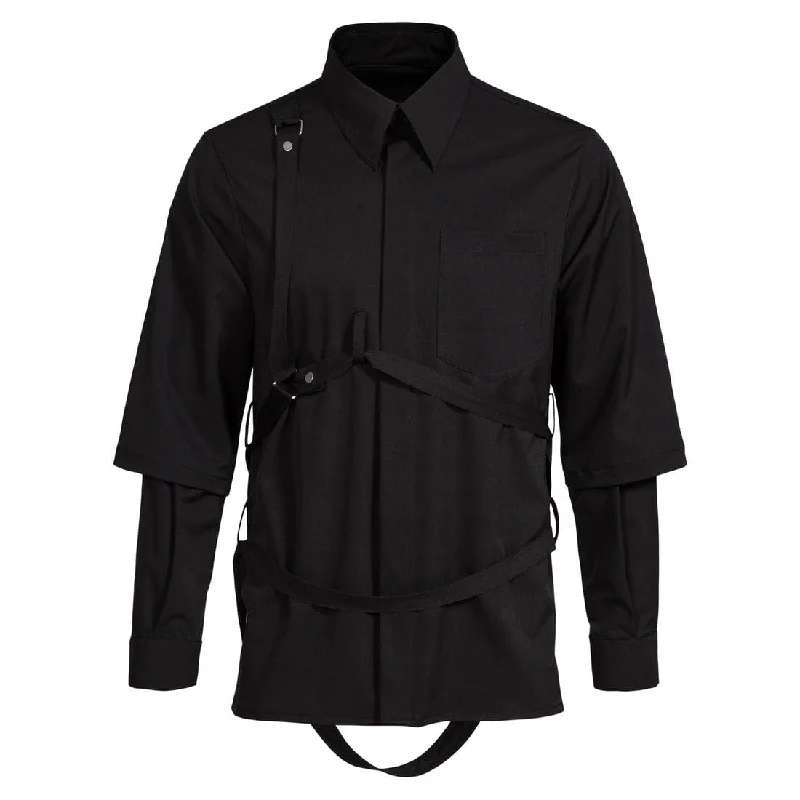 Men's Punk Two-piece Straps Shirt