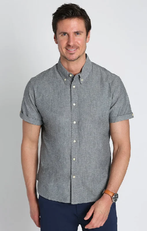 Short Sleeve Chambray Shirt