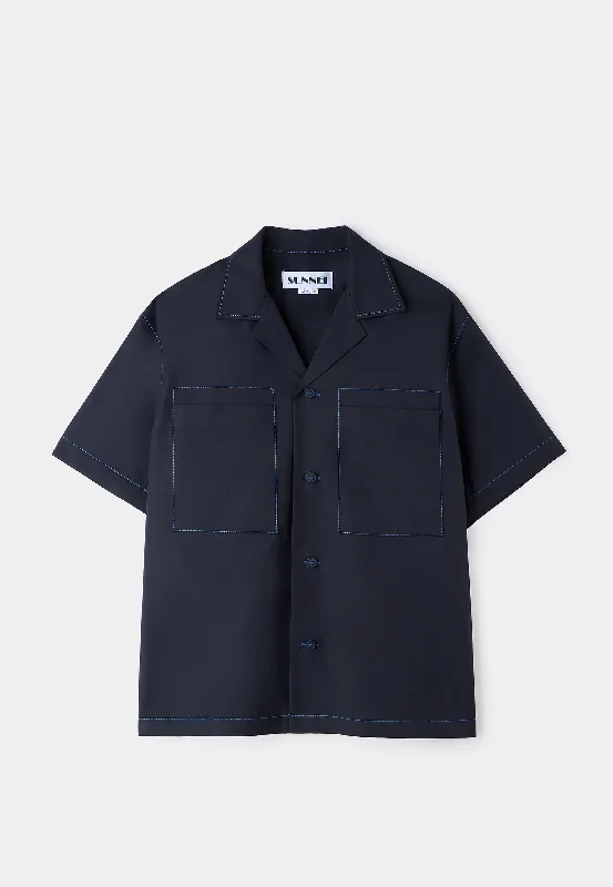 Sunnei Shortsleeve Shirt Dark Blue