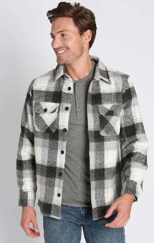 GREY OVERSIZE PLAID WOOL