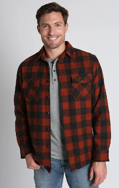 RED PLAID WOOL